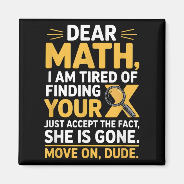 Imã Funny Math Design For Boys Girls Math Teachers Men (Frente)