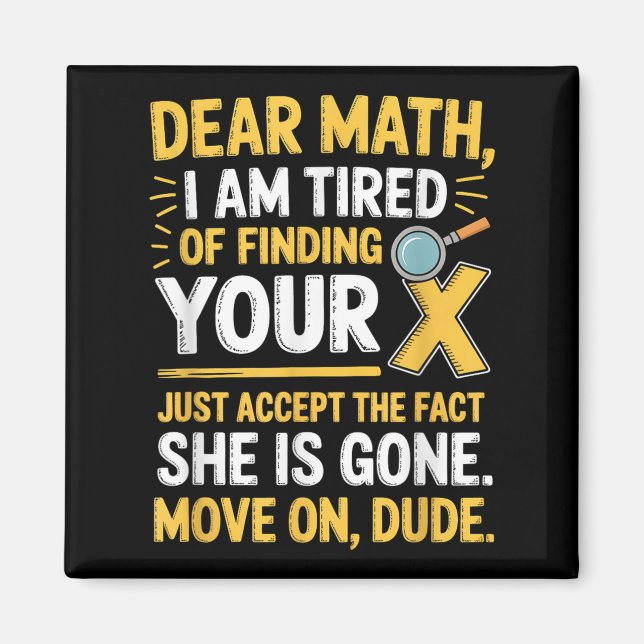 Imã Funny Math Design For Boys Girls Math Teachers Men (Frente)