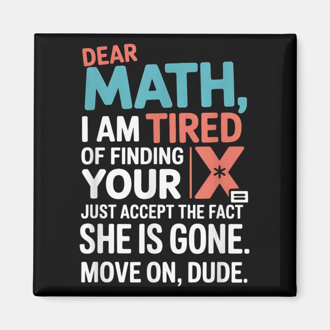 Imã Funny Math Design For Boys Girls Math Teachers Men (Frente)