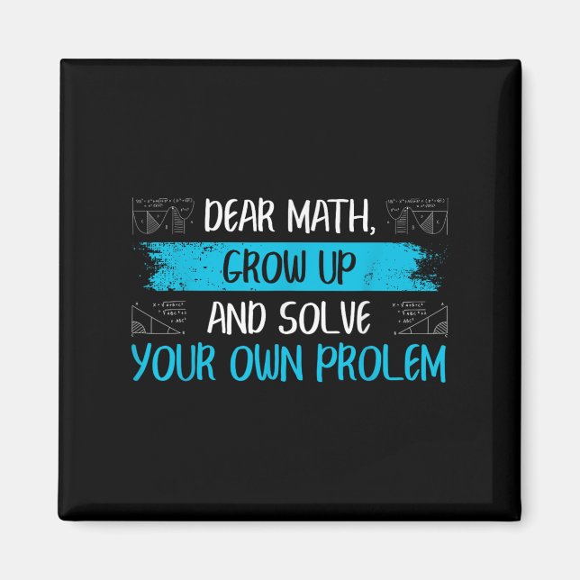 Imã Funny Math Quote Back To School Girls Boys Teens  (Frente)