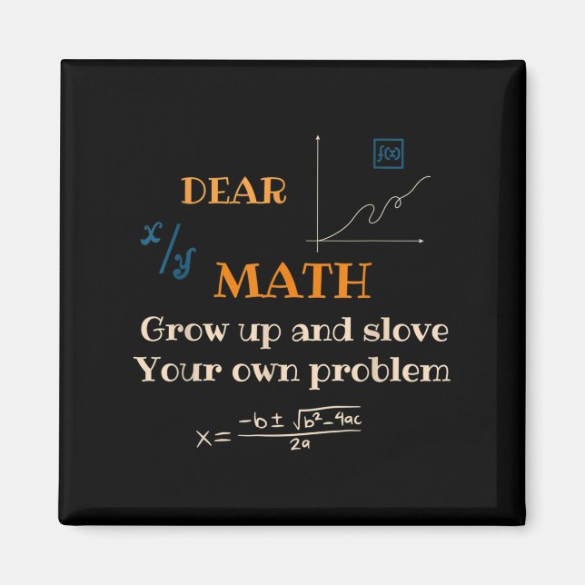Imã Funny Math Quote For Girls Boys Teens Men Women De (Frente)