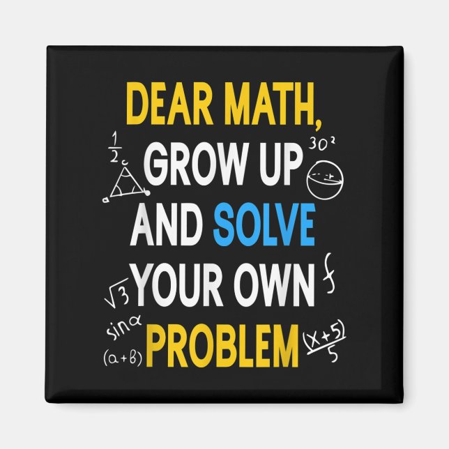 Imã Funny Math Quote For Girls Boys Teens Men Women De (Frente)