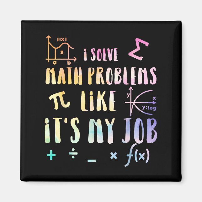 Imã Funny Math Quote For Teacher Student Stem Geek Gif (Frente)
