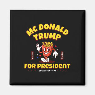 Imã Funny Mcdonald Trump Presidente 2024 Batata Frita