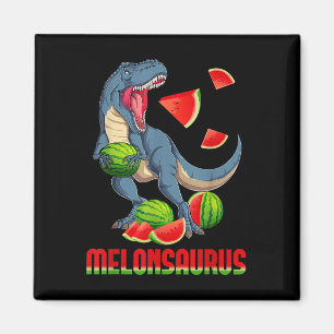 Imã Funny Melonsaurus Watermelon Dinosaur Summer Tropi