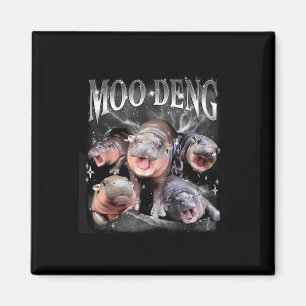 Imã Funny MooDeng Baby Pygmy Hippo Cute Zoo Para Famíl