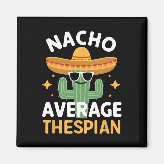 Imã Funny Nacho Ator Médio Cinco De Mayo Mexicano (Frente)