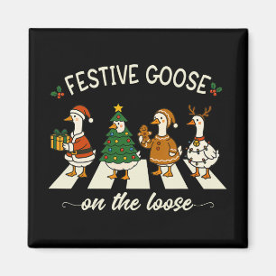 Imã Funny Natal Meme do Ganso Bobo Ganso Festivo Em