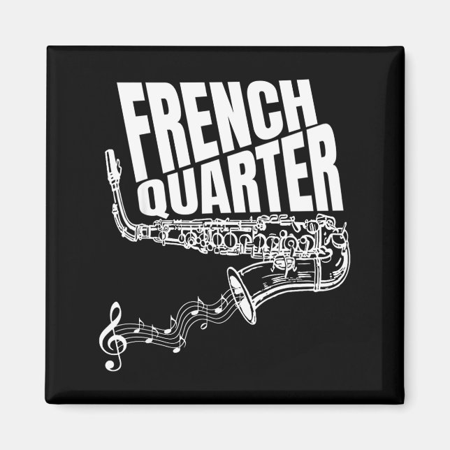 Imã Funny New Orleans Mardi Gras Jazz Saxophone  (Frente)