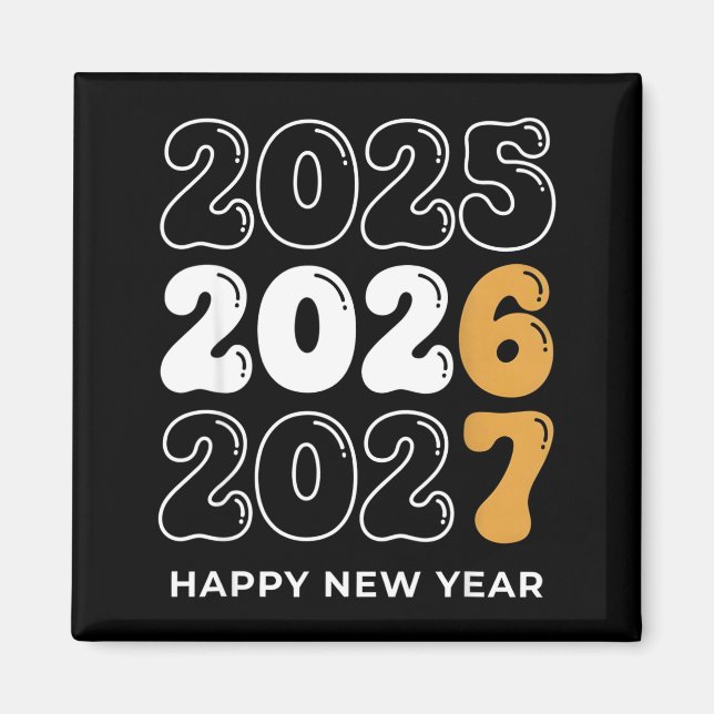 Imã Funny New Year 2026 Kids Six Seven 67 Meme  (Frente)