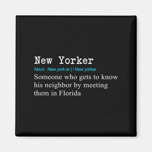 Imã Funny New Yorker Dictionary Definition Gif  (Frente)