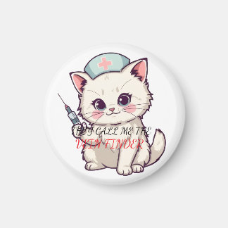 Imã Funny Nurse Cat The Vein Finder Personalized
