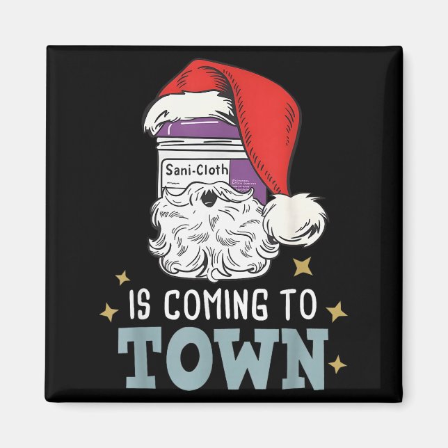 Imã Funny Nurse Christmas Rn Tech Medical Istant Holid (Frente)