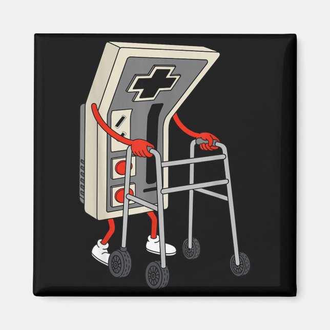 Imã Funny Old Gamer Gaming Retro 80s 90s Video Game Ol (Frente)