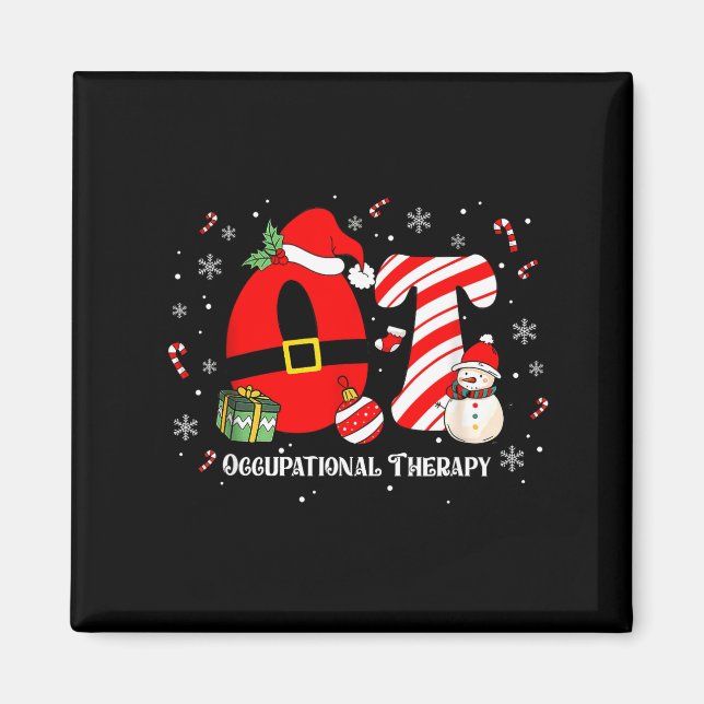Imã Funny Ot Nurse Occupational Therapy Santa Christma (Frente)