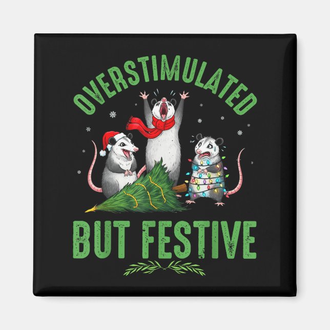 Imã Funny Overstimulated But Festive Christmas Ssum Ho (Frente)