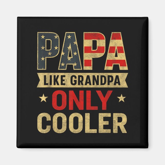 Imã Funny Papa Art For Grandpa From Grandkids Father's (Frente)