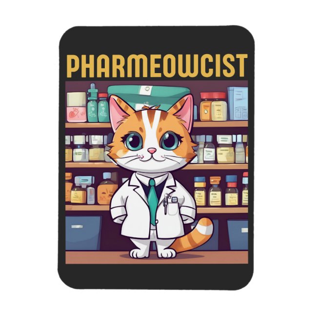 Ímã Funny Pharmacy Cat (Vertical)