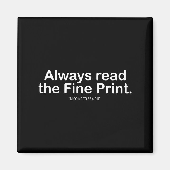 Imã Funny Pregnancy Announcemen For New Dads  (Frente)