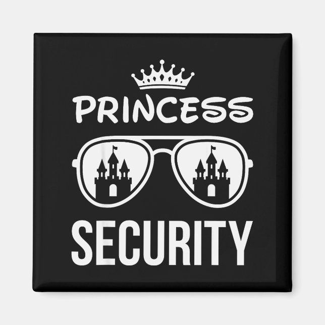 Imã Funny Princess Security Design Castle Sungles Fami (Frente)