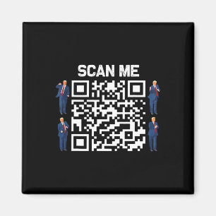 Imã Funny Qr Presidente Trump 4547 Tee Trump Dancing C