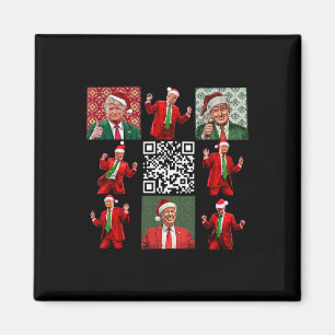 Imã Funny Qr Presidente Trump Christmas Dance M