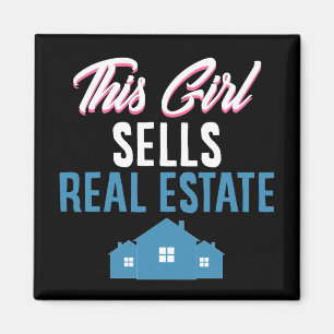 Imã Funny Real Estate Agent Broker Realtor Cute House