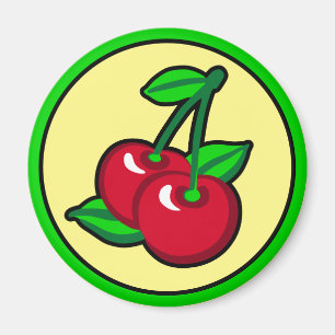 Imã Funny Red Black Cherries Fruta