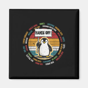 Imã Funny Resiste Pinguim Protesto Contra Tarifas