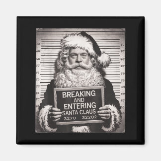 Imã Funny Santa Claus Mugshot Christmas – Santa Xmas