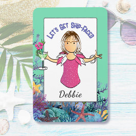 Ímã Funny Saying Female Cartoon Fun Tropical Cruise