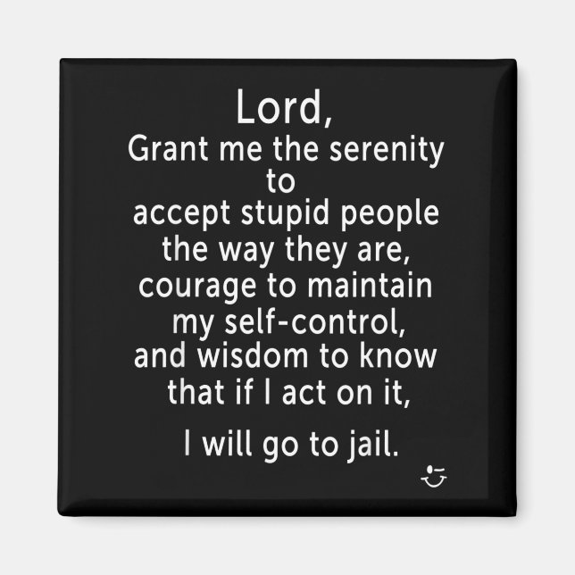 Imã Funny Sayings S - New Serenity Jail Prayer  (Frente)