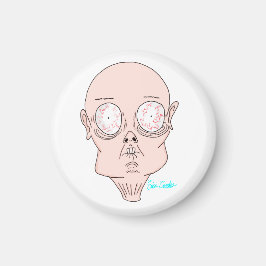 Imã Funny scared cartoon face