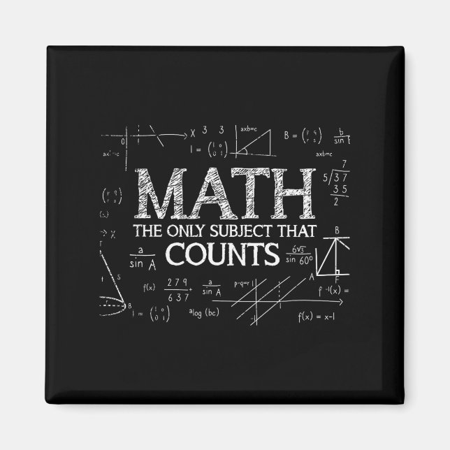 Imã Funny Science Nerd Math The Only Subject That Coun (Frente)