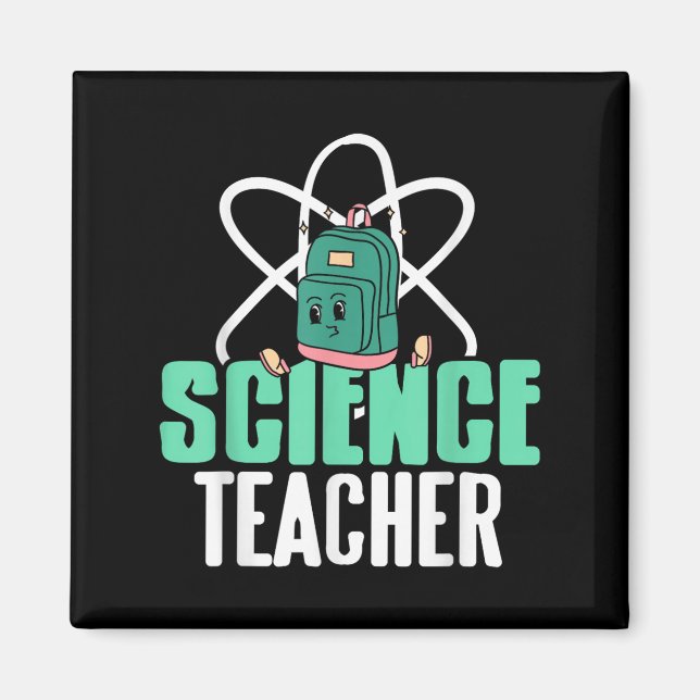 Imã Funny Science Teacher Backpack School Humor  (Frente)