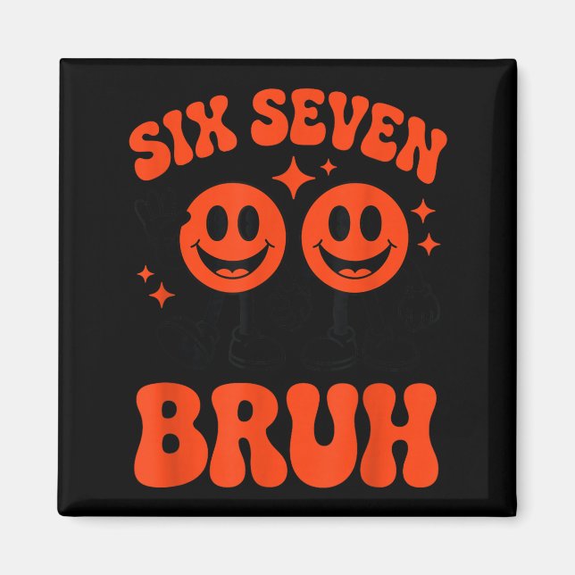 Imã Funny Six Seven 6 7 Meme Valentine Hearts Valentin (Frente)