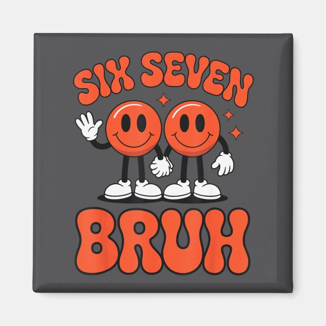 Imã Funny Six Seven 6 7 Meme Valentine Hearts Valentin (Frente)