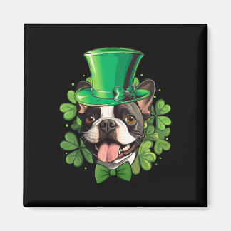 Imã Funny St Patricks Boston Terrier 