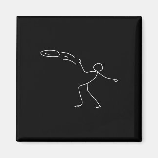 Imã Funny Stickman Disc Golf Player Sports Lover Vinta