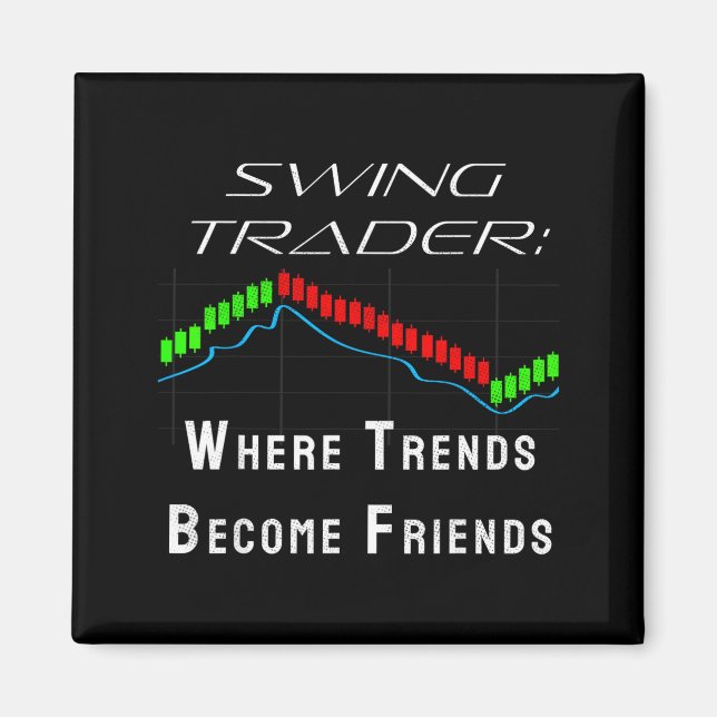 Imã Funny Swing Trader Trading Stock Market  (Frente)