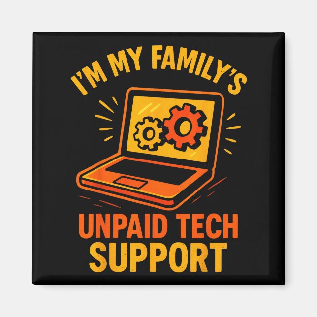 Imã Funny Tech Guy Suprt Computer Geek Nerd Engineer G (Frente)