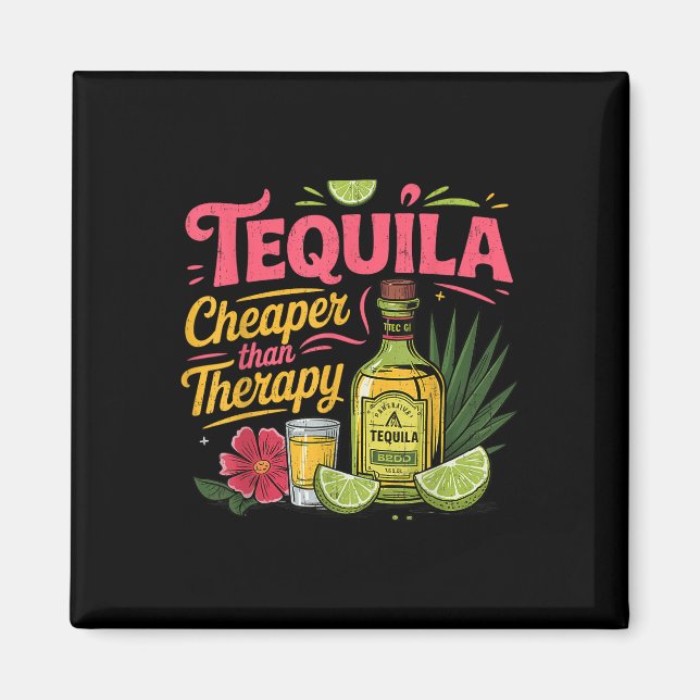 Imã Funny Tequila Bebendo Cinco De Mayo Partido Mexica (Frente)