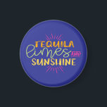 Imã Funny Tequila Limes Sunshine Mexican<br><div class="desc">Add some color to your space with this beautiful Tequila Limes and Sunshine refrigerator magnet.</div>