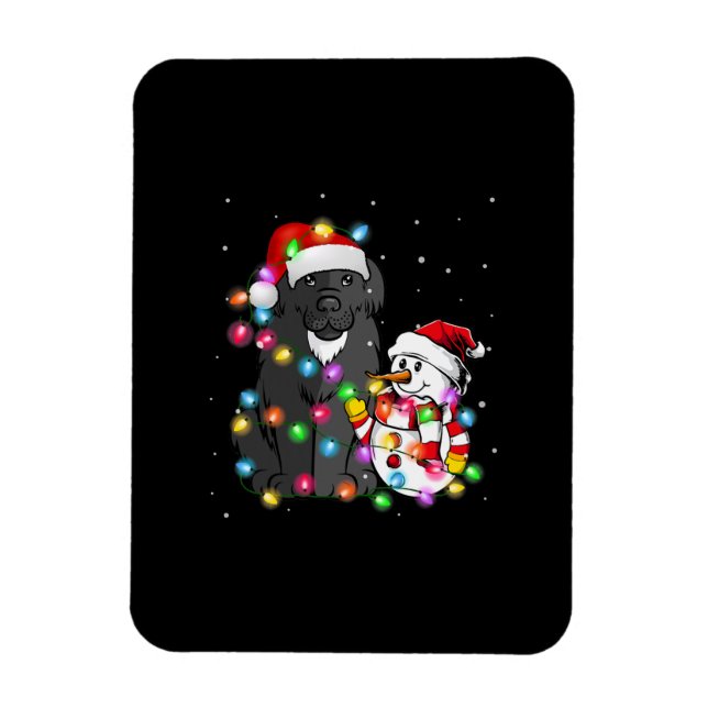 Ímã Funny Terra Nova Cachorro Natal Tee Snowman Light (Vertical)