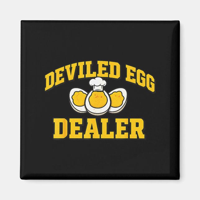 Imã Funny Thanksgiving Fathers Day Retro Deviled Egg E (Frente)