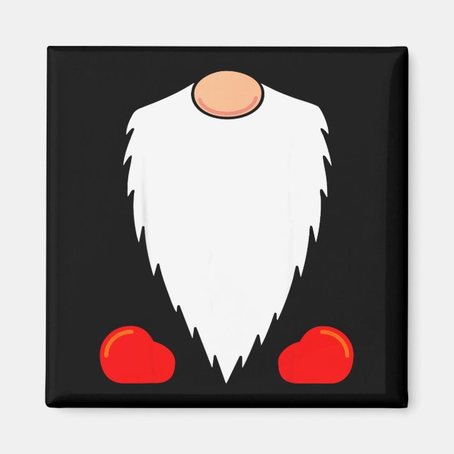 Imã Funny Tomte Swedish Gnome Beard Christmas Yule Nis (Frente)
