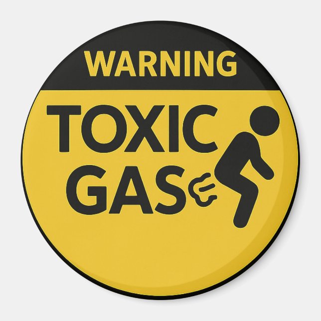 Imã funny toxic gas , fart joke humorous , bathroom (Frente)