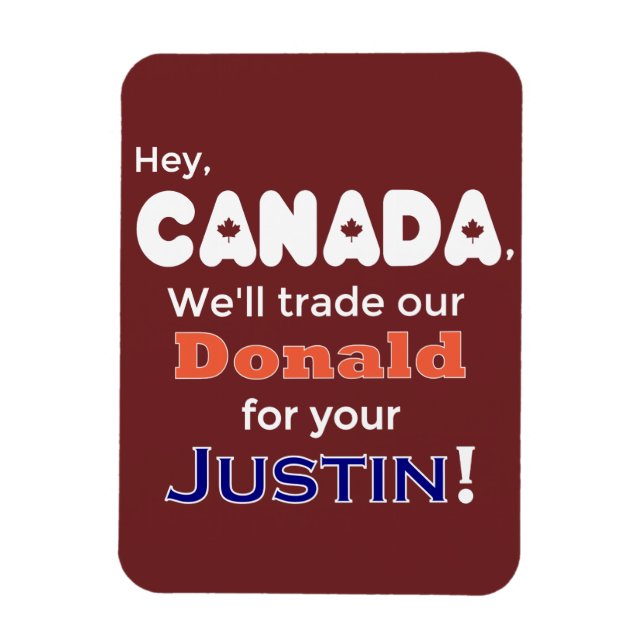 Ímã Funny Trade Donald Para Justin Magnet (Vertical)