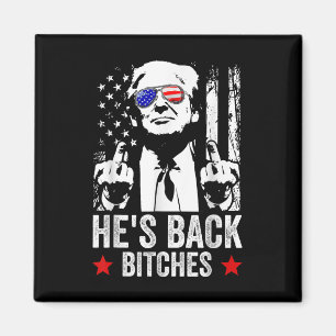 Imã Funny Trump 2024 Hes Back Es Trump 2025