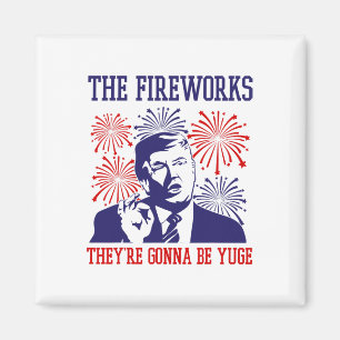 Imã Funny Trump Cotação Fireworks 4 De Julho